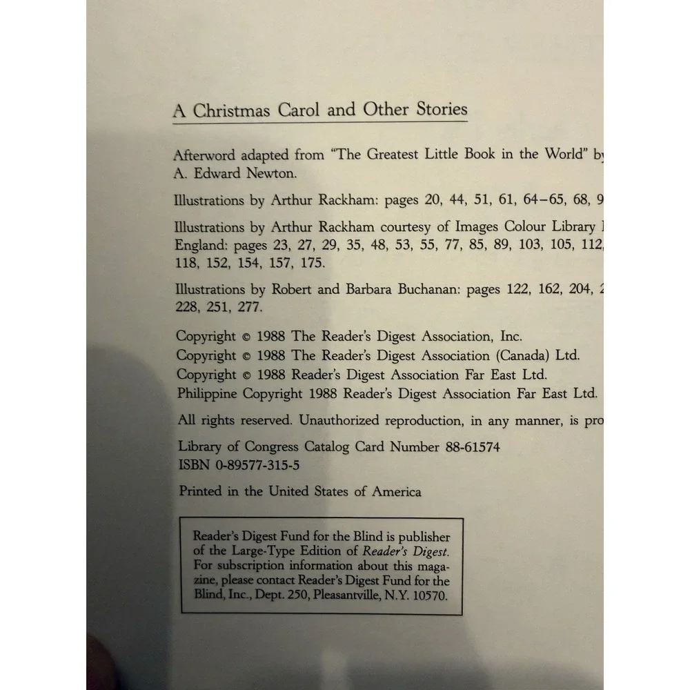 A Christmas Carol by Charles Dickens (1988) Reader's Digest World's Best Reading